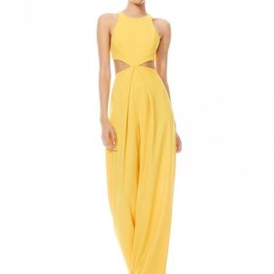 NWT Alice + Olivia Cara Cutout Jumpsuit in Golden Rod.